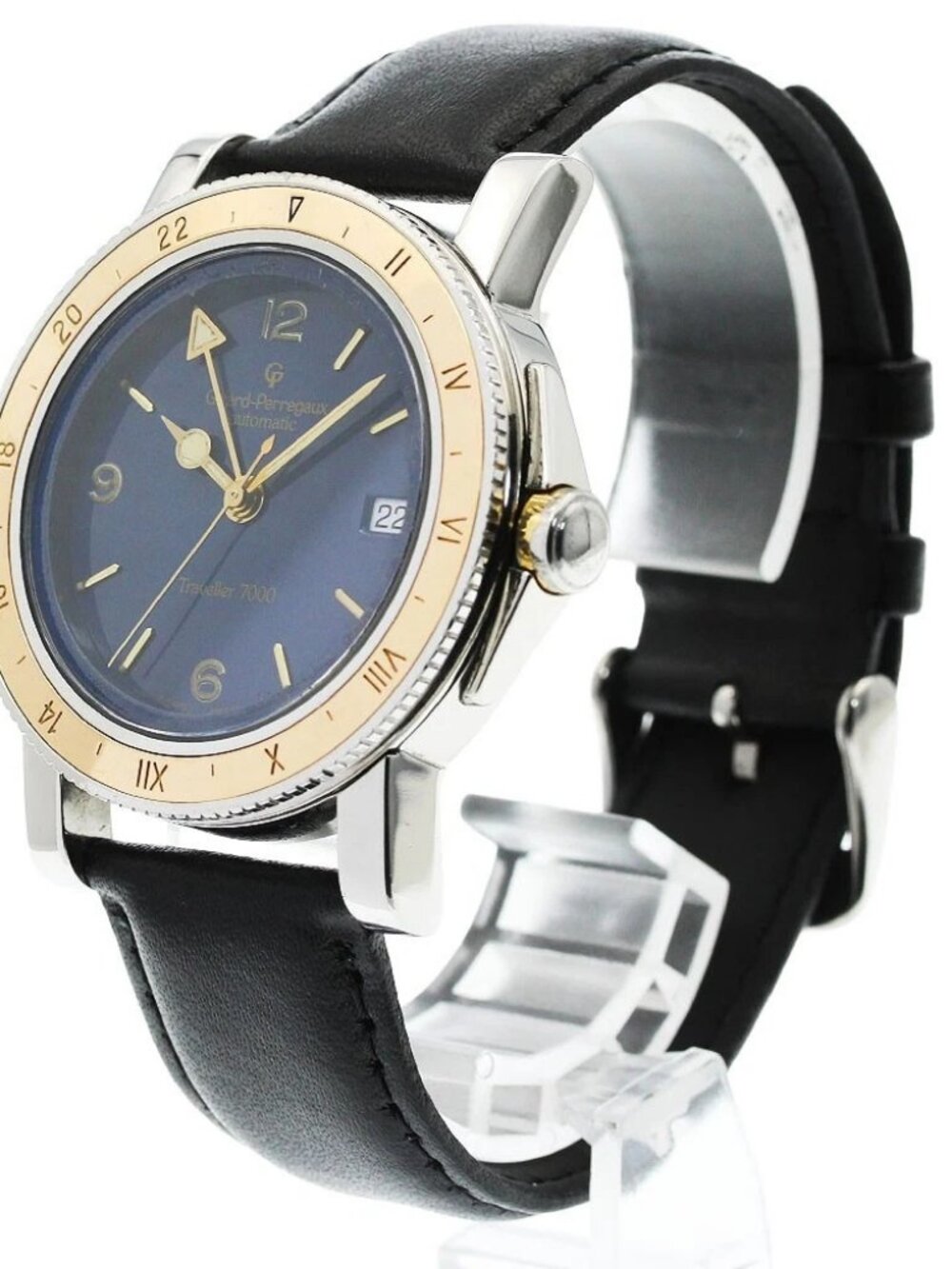 GIRARD PERREGAUX Traveler 7000 7200 PG bezel Navy Dial Automatic Men's_958550